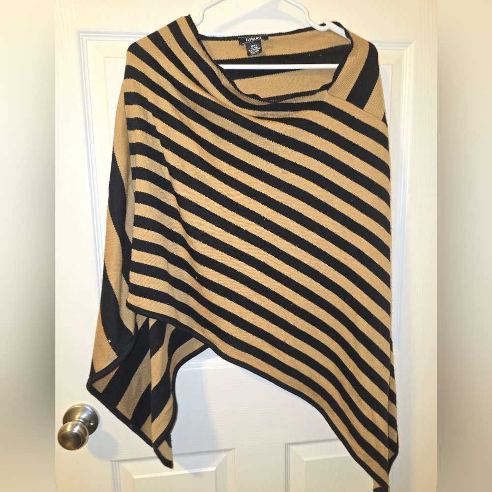 Striped Black and Tan Scarf